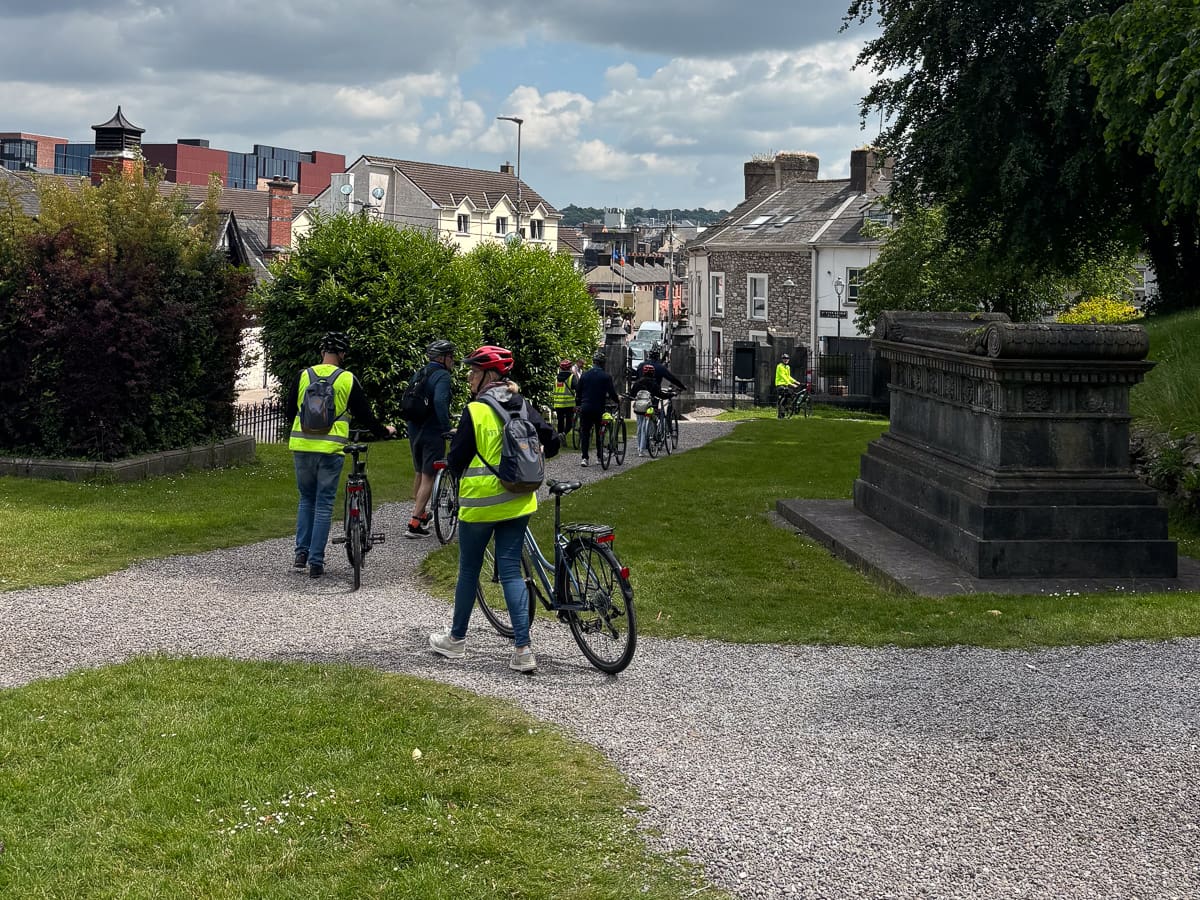 group of cyclists